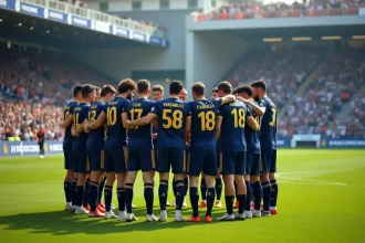 Groupe de joueurs de football de Versailles78 en &eacute;quipe