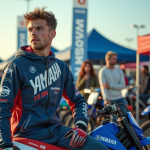 Prix Yamaha 125 motocross : où acheter au meilleur tarif ? Jeune homme en motocross avec Yamaha 125 en concession