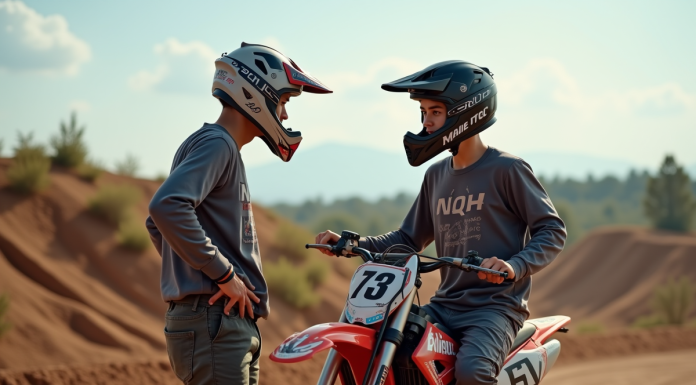 Prix moto-cross 150cc : le guide ultime pour bien choisir Jeune homme inspectant une moto de motocross 150cc en plein air