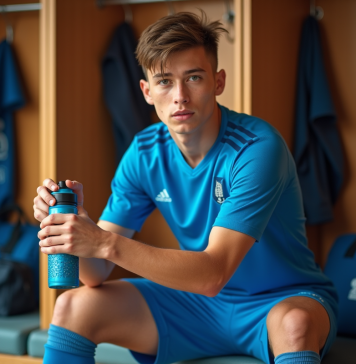 Boire du Gatorade avant un match : meilleur moment et avantages Jeune joueur de football en préparation avant match