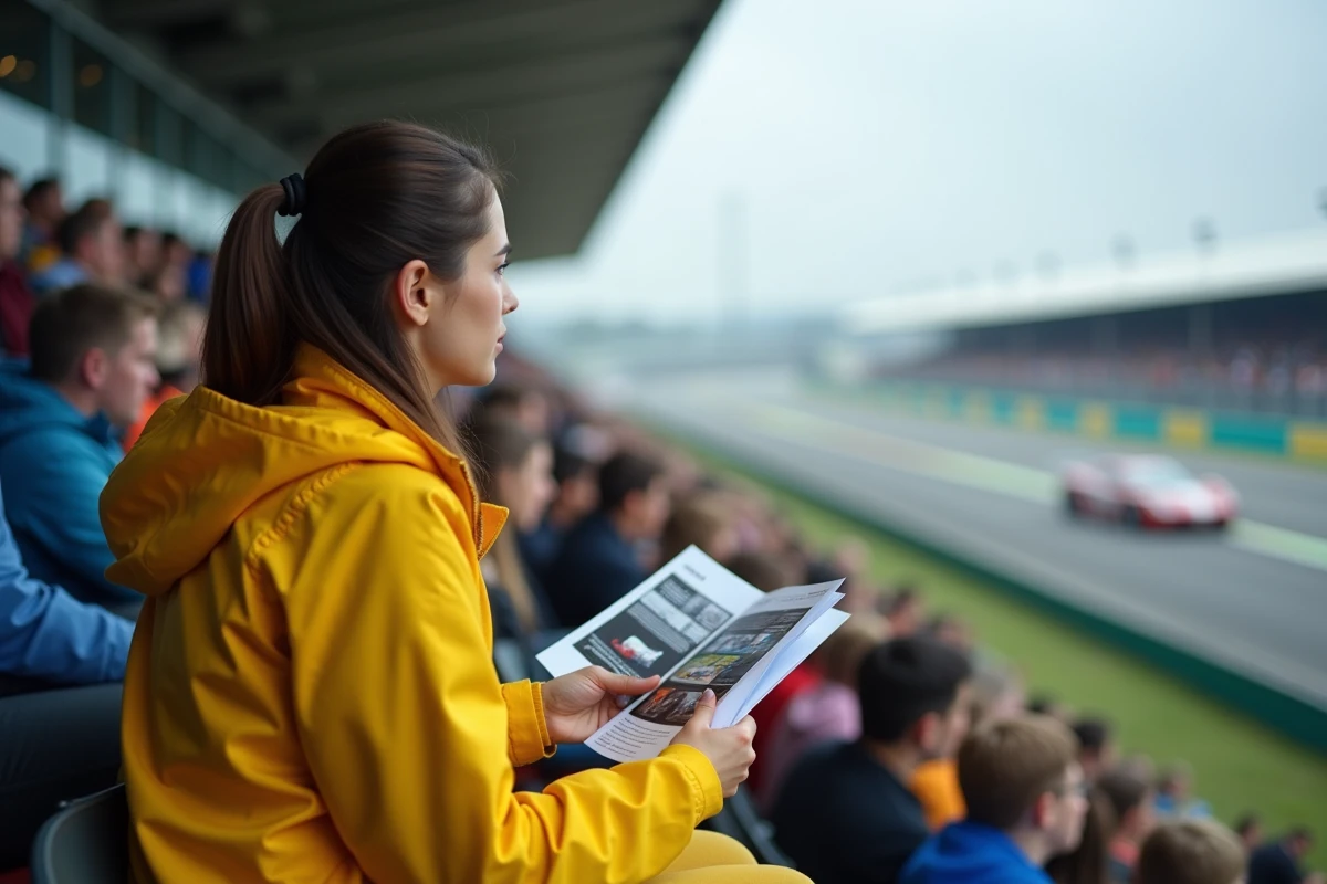 Spectatrice dans les tribunes du circuit du Mans lors du GP Explorer 2026
