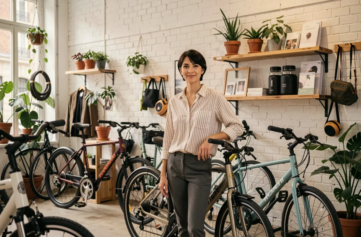 Devanture et intérieur de Vélonaute, boutique vélo tendance dans le 6e arrondissement de Lyon